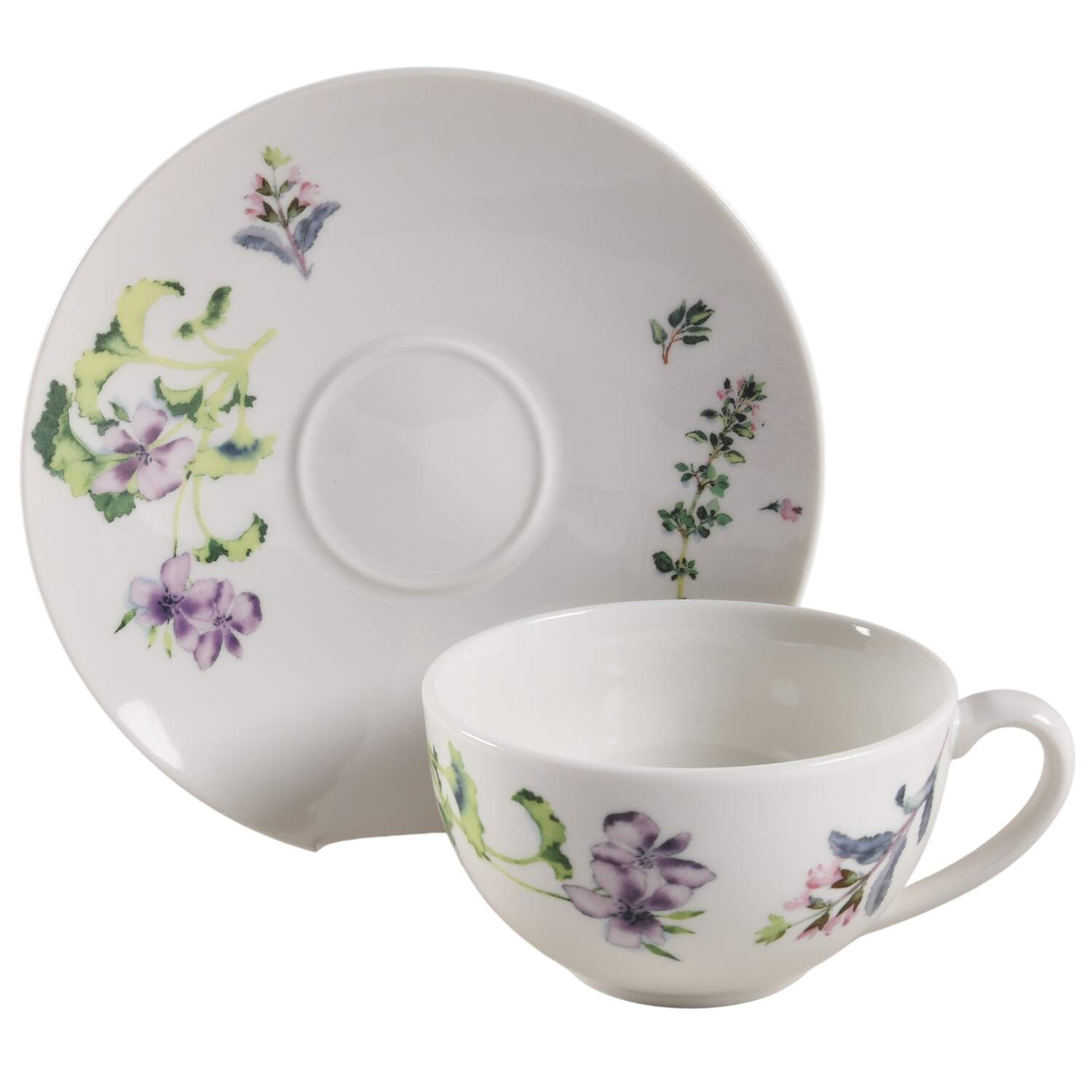 Chelsea Garden Footed Cup & Saucer Set by Wedgwood-1