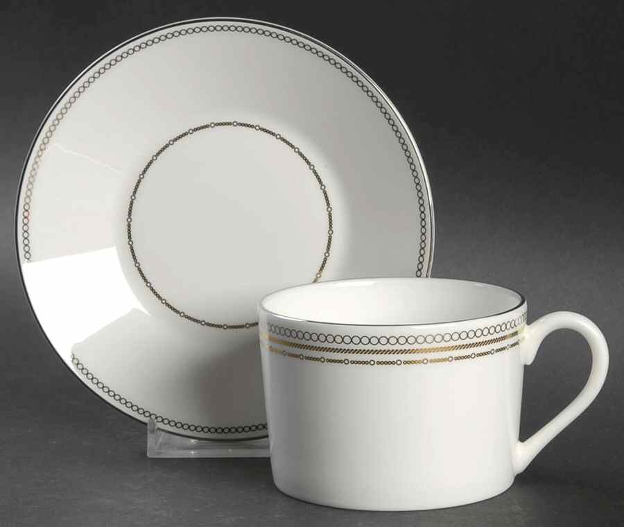 With Love Flat Cup & Saucer Set by Wedgwood-1