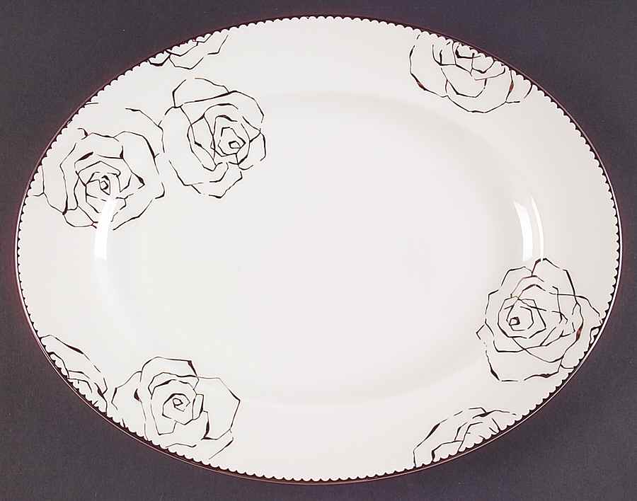 Notions 13" Oval Serving Platter by Wedgwood-1