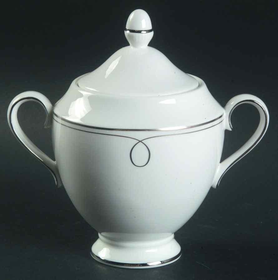 Embrace Platinum Sugar Bowl & Lid by Wedgwood-1