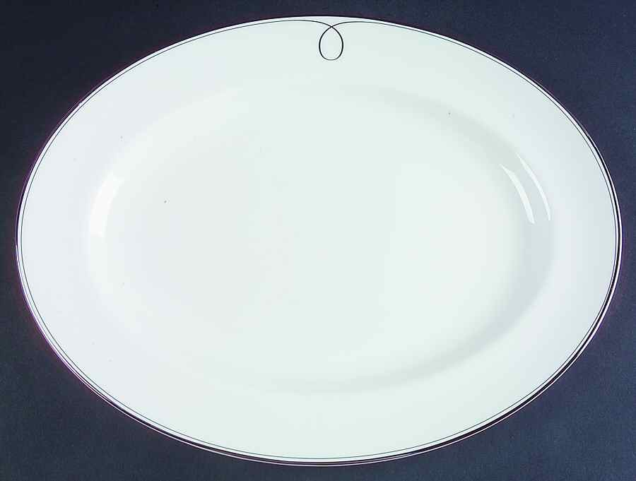 Embrace Platinum 15" Oval Serving Platter by Wedgwood-1