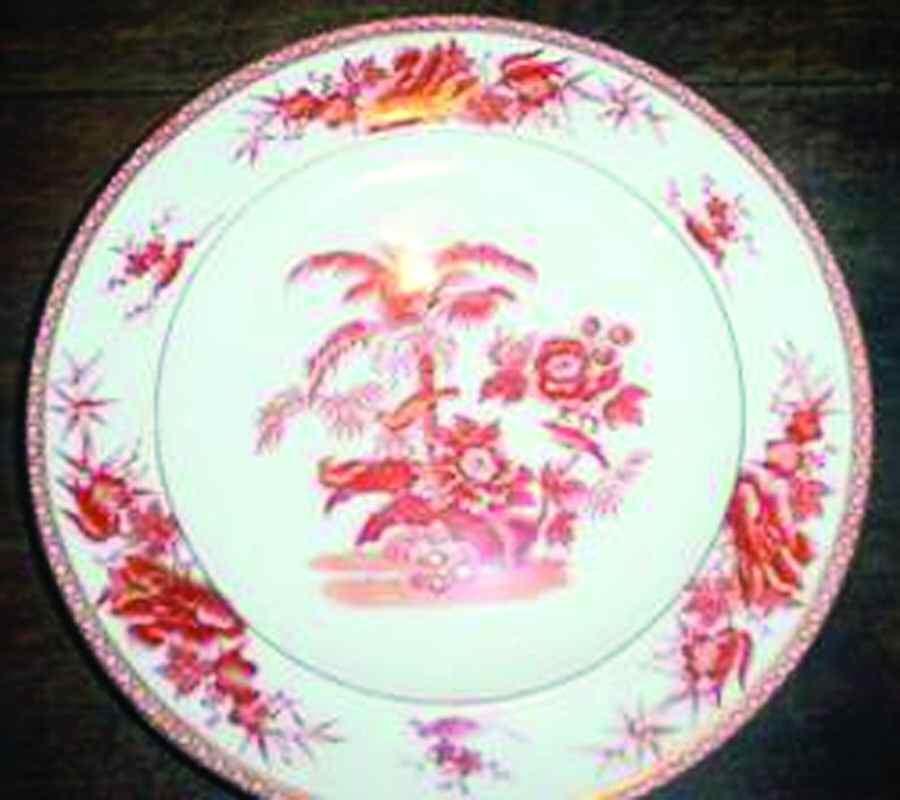 Red Chinese Dinner Plate by Wedgwood-1