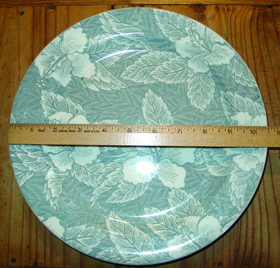 Hibiscus Gray Dinner Plate by Wallace (American)-1