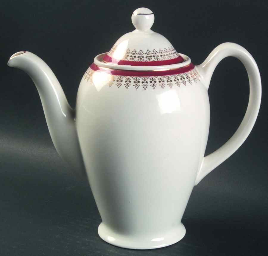 Buckingham (Maroon) Coffee Pot & Lid by Wood & Sons-1