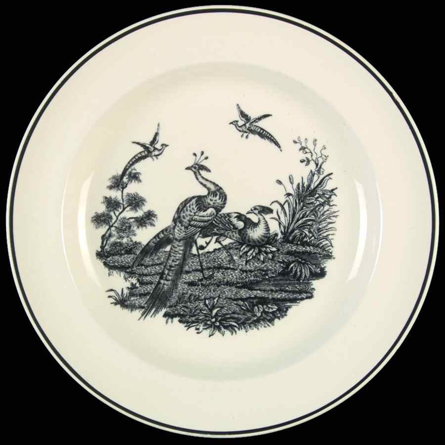 Liverpool Birds Black (Black Trim) Salad Plate by Wedgwood-1