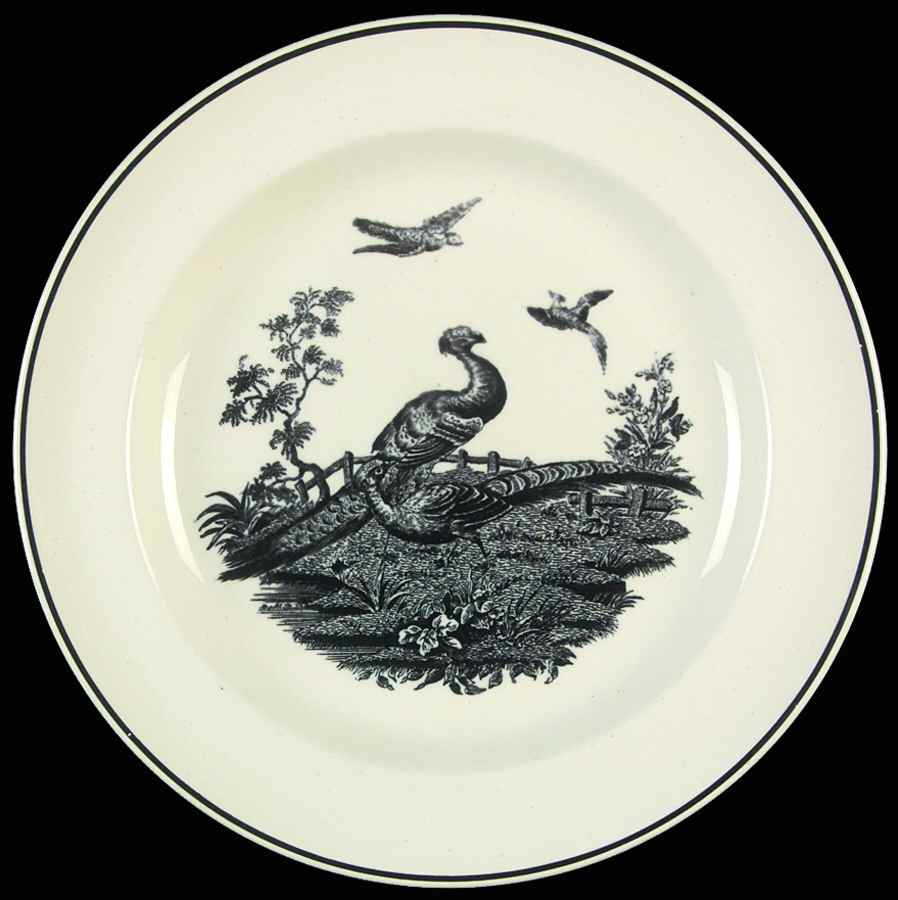 Liverpool Birds Black (Black Trim) Salad Plate by Wedgwood-1