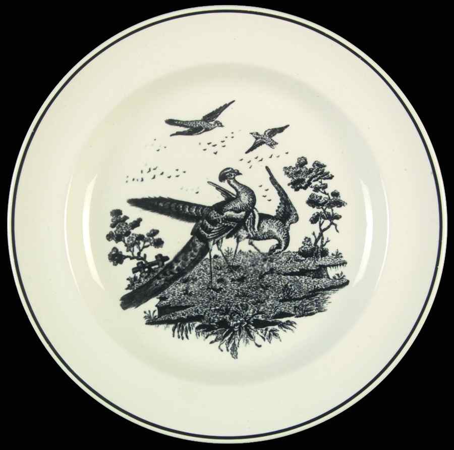Liverpool Birds Black (Black Trim) Salad Plate by Wedgwood-1