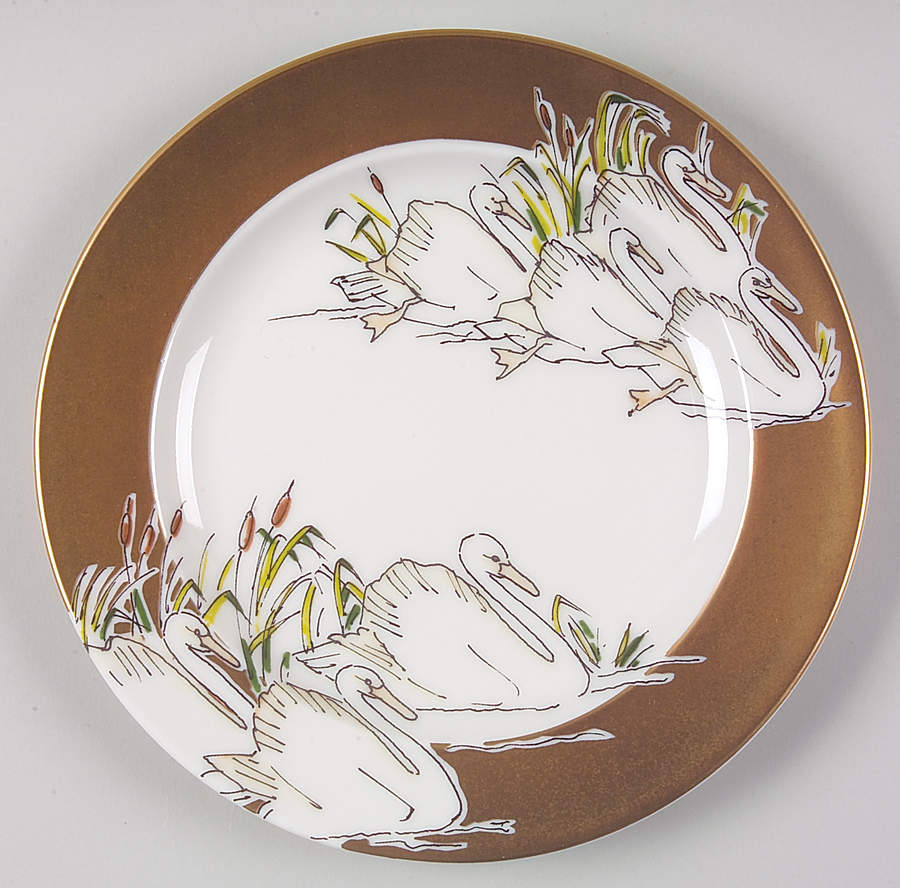 Golden Days of Christmas Salad/Dessert Plate by Westbury Court-1
