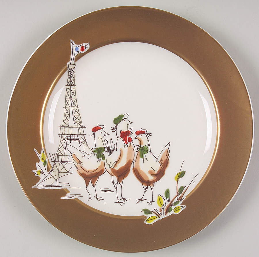 Golden Days of Christmas Salad/Dessert Plate by Westbury Court-1