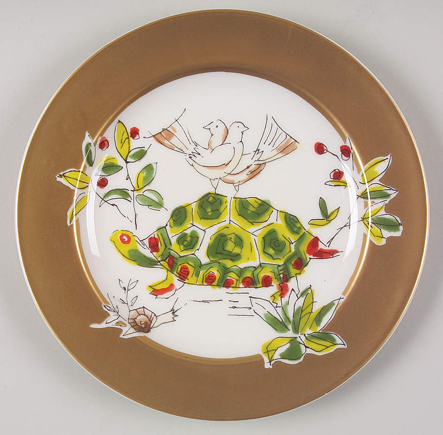 Golden Days of Christmas Salad/Dessert Plate by Westbury Court-1