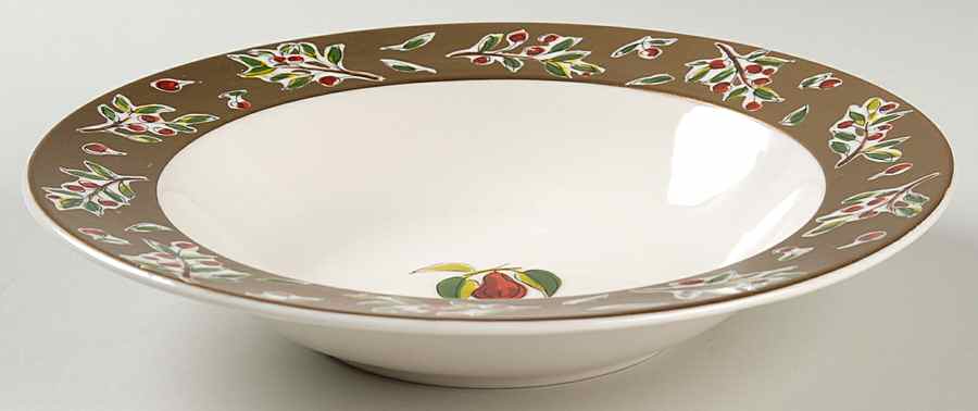 Golden Days of Christmas Large Rim Soup Bowl by Westbury Court-1