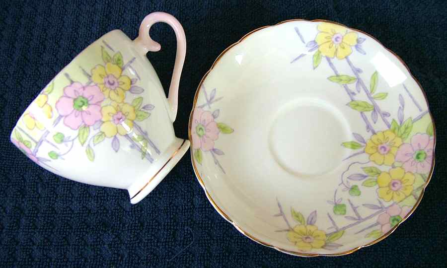 WLL11 Footed Cup & Saucer Set by Wellington (England)-1