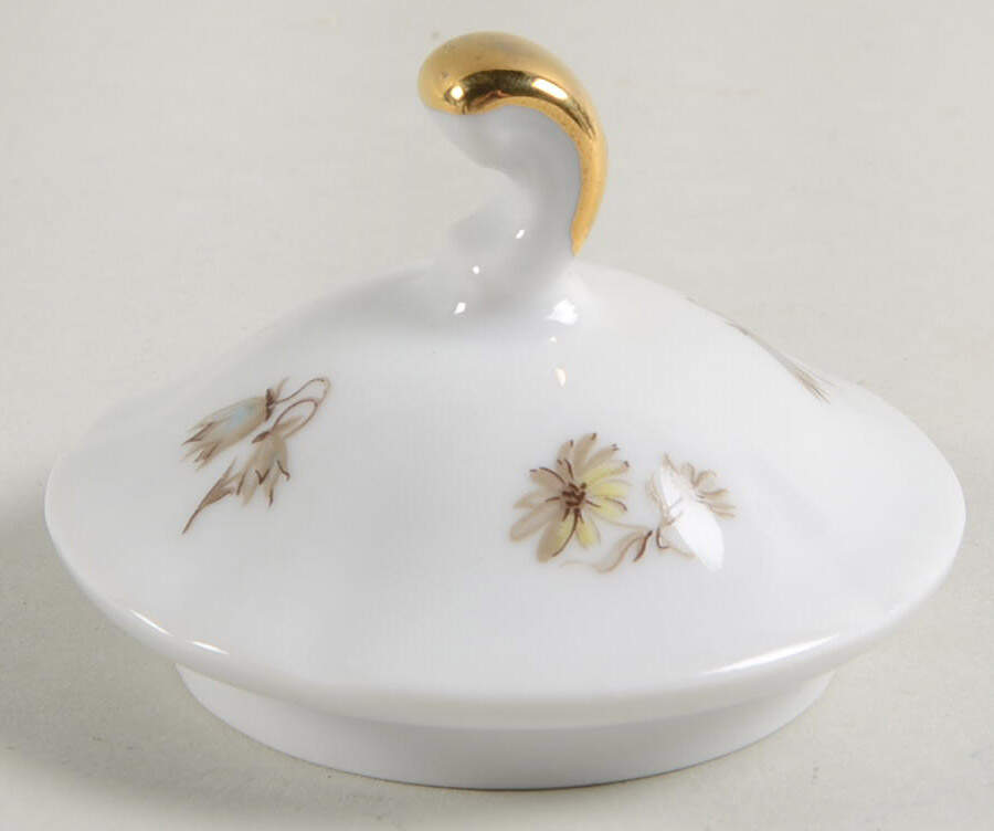 Dawn Rose (Gold Trim) Lid for Sugar Bowl by Winterling - Bavaria-1