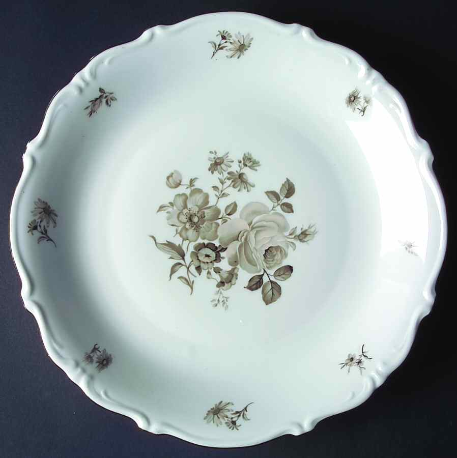 Dawn Rose (Gold Trim) 12" Chop Plate (Round Platter) by Winterling - Bavaria-1
