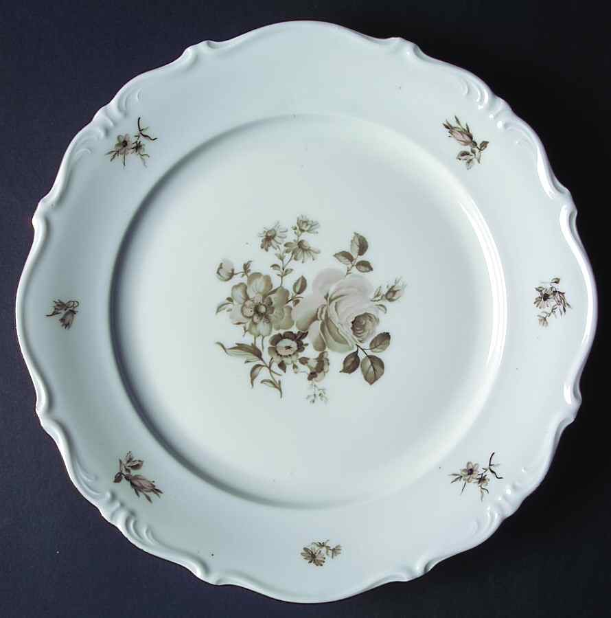 Dawn Rose (Gold Trim) Dinner Plate by Winterling - Bavaria-1