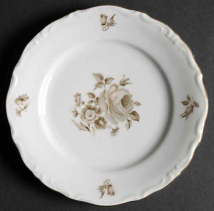 Dawn Rose (Gold Trim) Bread & Butter Plate by Winterling - Bavaria-1