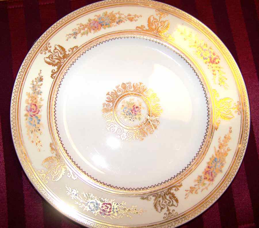 Columbia Gold (Multicolor Flowers, Cream Rim) Dinner Plate by Wedgwood-1