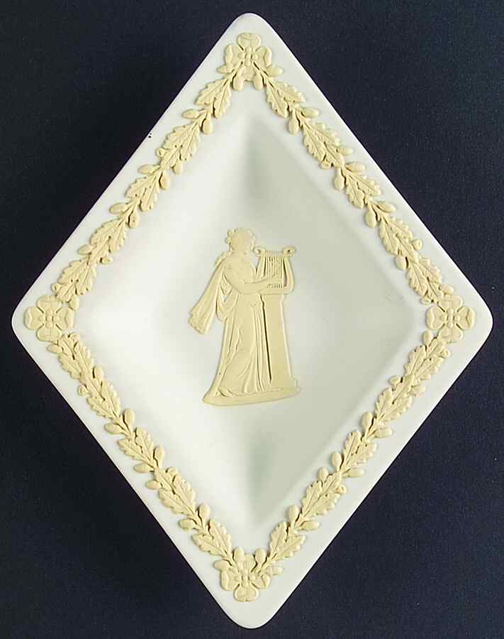 Primrose on CC Jasperware Small Diamond Shape Ashtray by Wedgwood-1