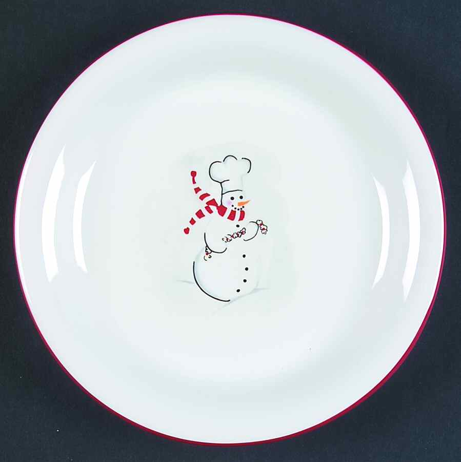 Snowman Chef Dessert/Pie Plate by Williams-Sonoma-1
