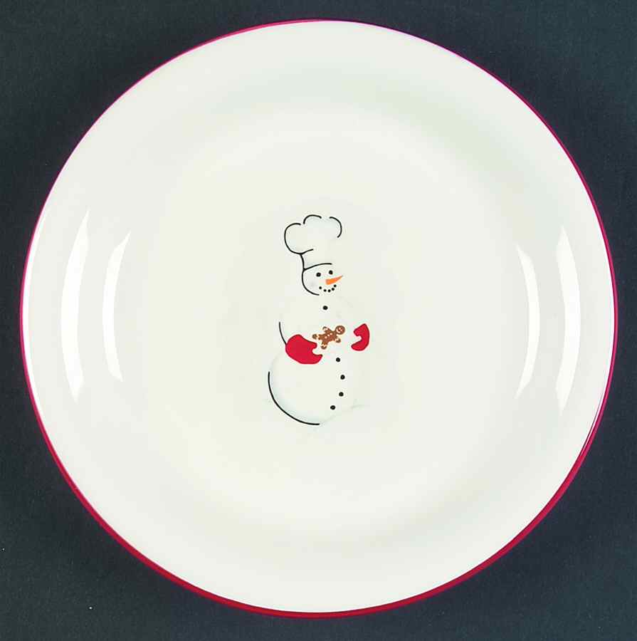 Snowman Chef Dessert/Pie Plate by Williams-Sonoma-1