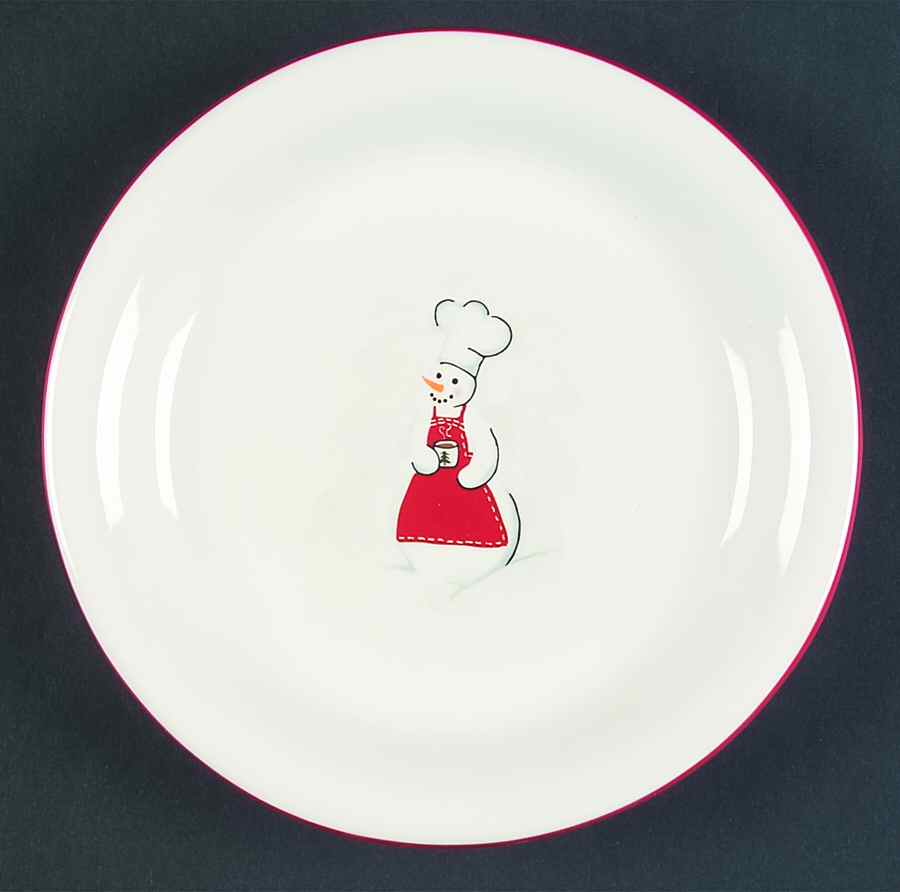 Snowman Chef Dessert/Pie Plate by Williams-Sonoma-1