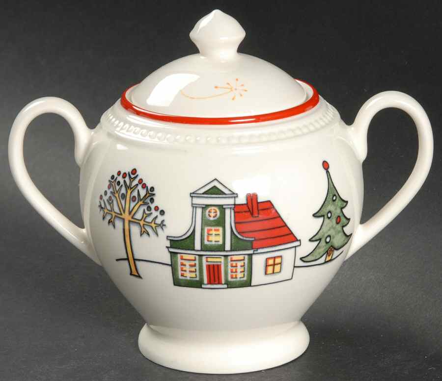 Windsor Christmas Sugar Bowl & Lid by Wedgwood-1