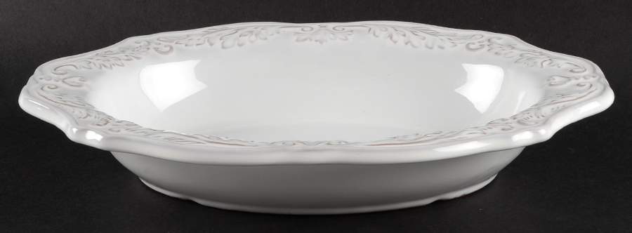 White Provencal 13" Oval Vegetable Bowl by World Market-1