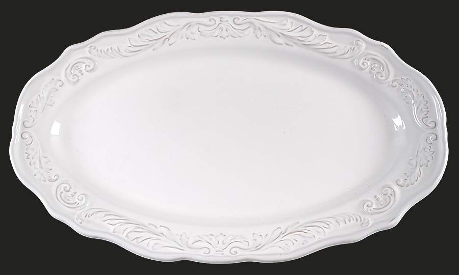 White Provencal 22" Oval Serving Platter by World Market-1