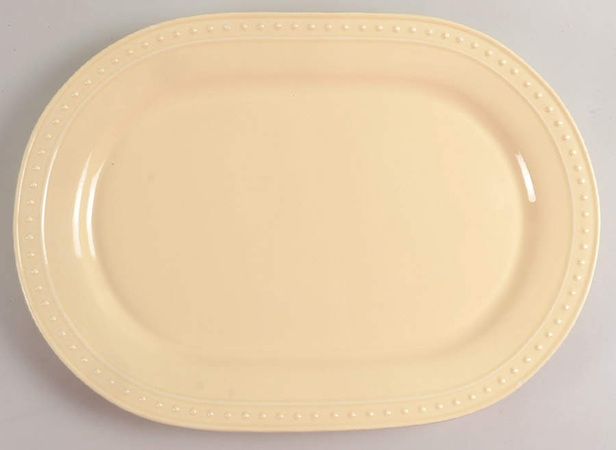 Nantucket Cream 15" Oval Serving Platter by World Market-1