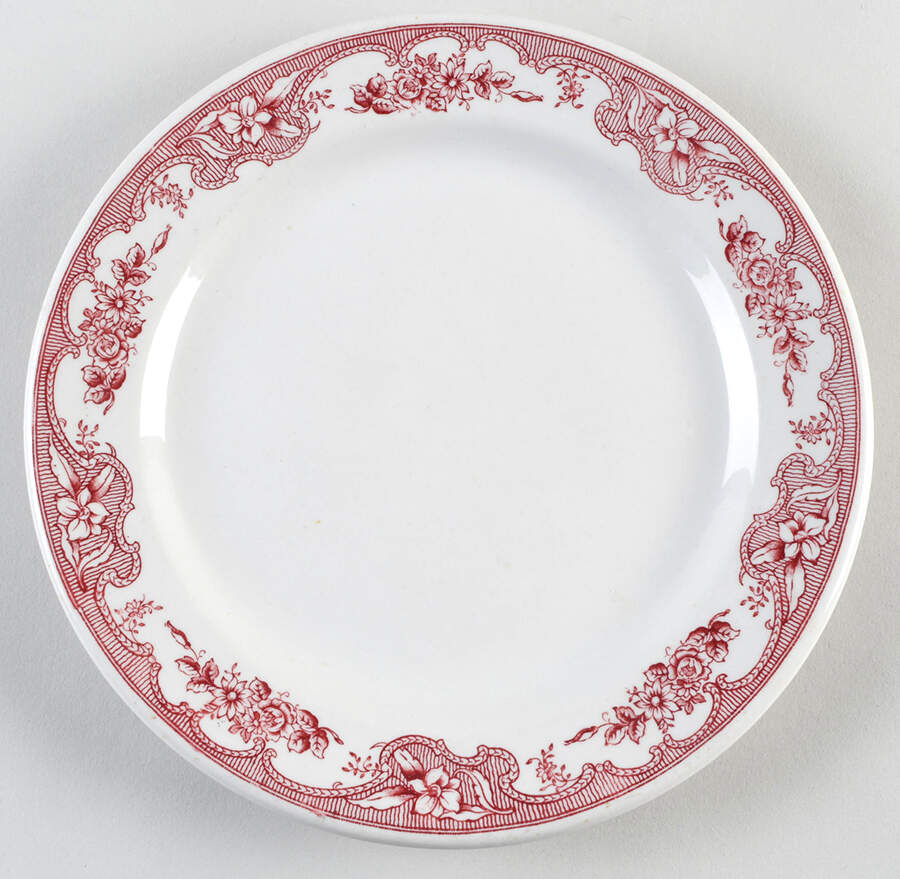 Majestic Red (White Background) Dinner Plate by Wellsville-1