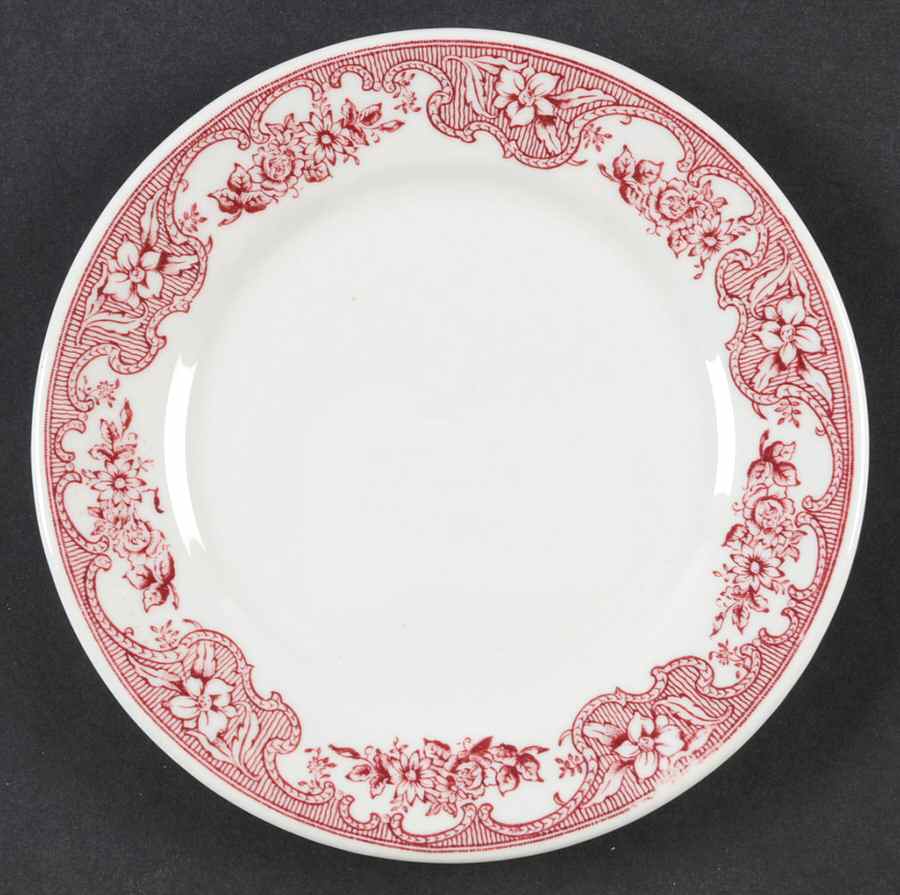 Majestic Red (White Background) Bread & Butter Plate by Wellsville-1