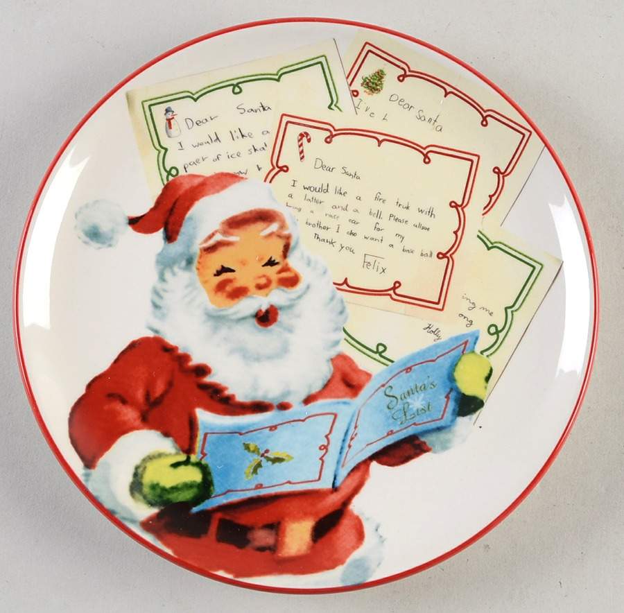 Letters To Santa Salad/Dessert Plate by Williams-Sonoma-1