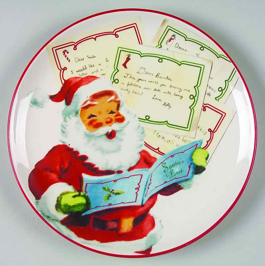 Letters To Santa Salad/Dessert Plate by Williams-Sonoma-1