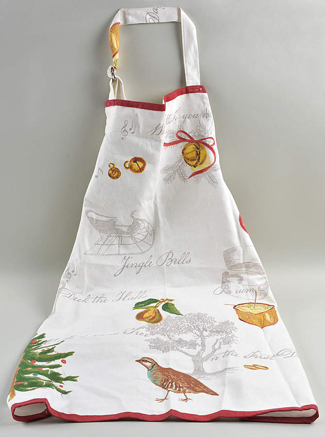 12 Days of Christmas (Black Numbers, Rim Shape) Cloth Kitchen Apron by Williams-Sonoma-1