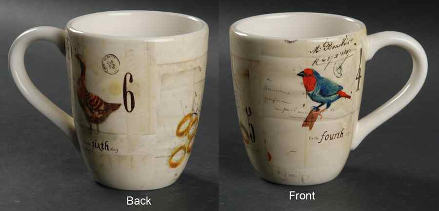 12 Days of Christmas (Black Numbers, Rim Shape) Mug by Williams-Sonoma-1