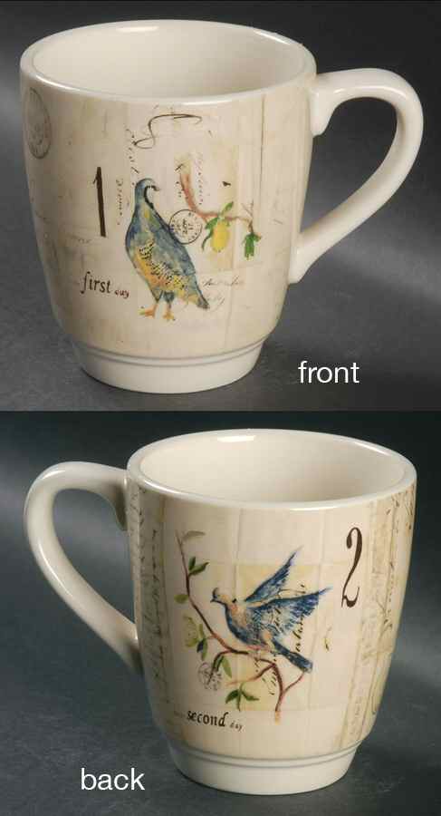 12 Days of Christmas (Black Numbers, Rim Shape) Mug by Williams-Sonoma-1