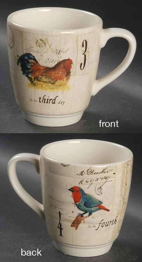 12 Days of Christmas (Black Numbers, Rim Shape) Mug by Williams-Sonoma-1