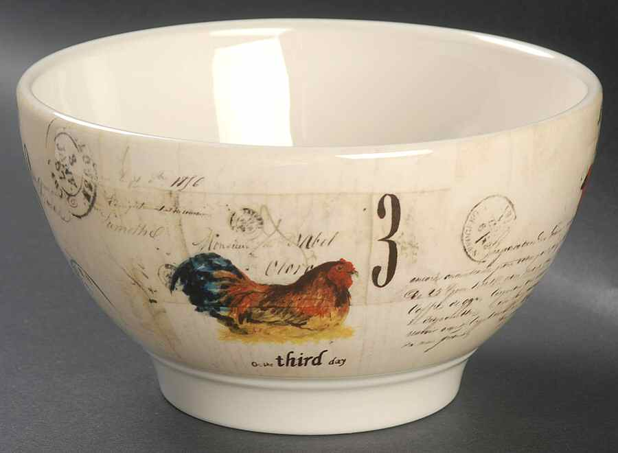 12 Days of Christmas (Black Numbers, Rim Shape) Coupe Cereal Bowl by Williams-Sonoma-1