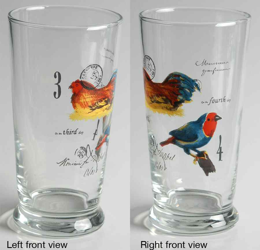 12 Days of Christmas (Black Numbers, Rim Shape) Glassware Highball by Williams-Sonoma-1