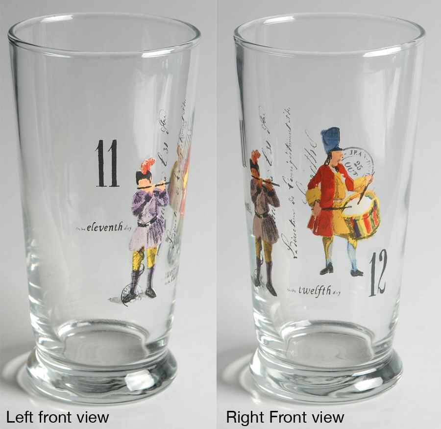 12 Days of Christmas (Black Numbers, Rim Shape) Glassware Highball by Williams-Sonoma-1