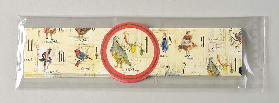 12 Days of Christmas (Black Numbers, Rim Shape) (Set of 12) Paper Napkin Rings by Williams-Sonoma-1