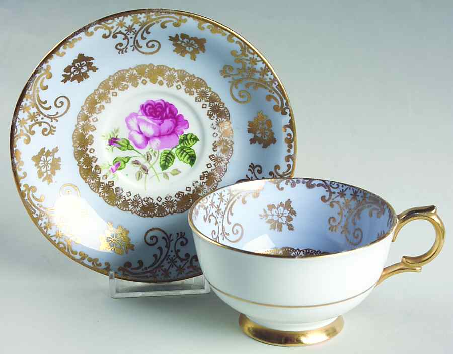 169-69 Footed Cup & Saucer Set by Windsor (England)-1