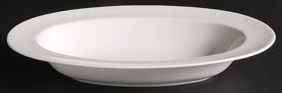 Daisy Blanc 10" Oval Vegetable Bowl by Waterford China-1