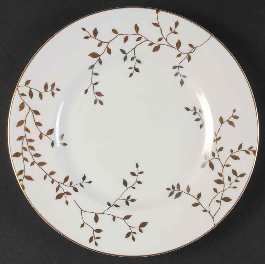 Gilded Leaf Accent Luncheon Plate by Wedgwood-1