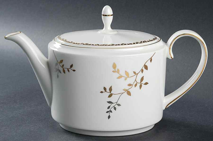 Gilded Leaf Teapot & Lid by Wedgwood-1
