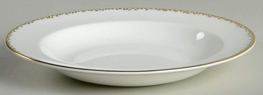 Gilded Leaf Large Rim Soup Bowl by Wedgwood-1