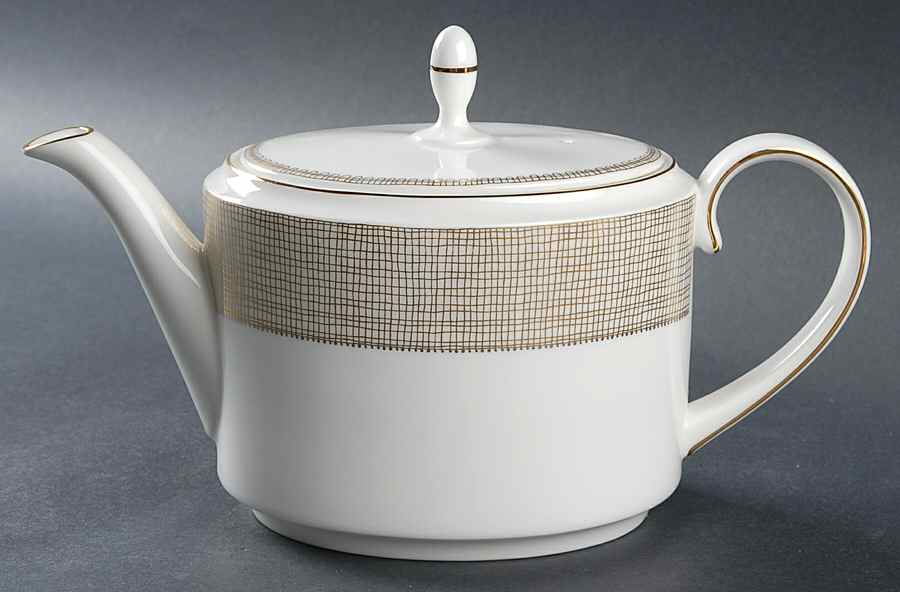 Gilded Weave Teapot & Lid by Wedgwood-1