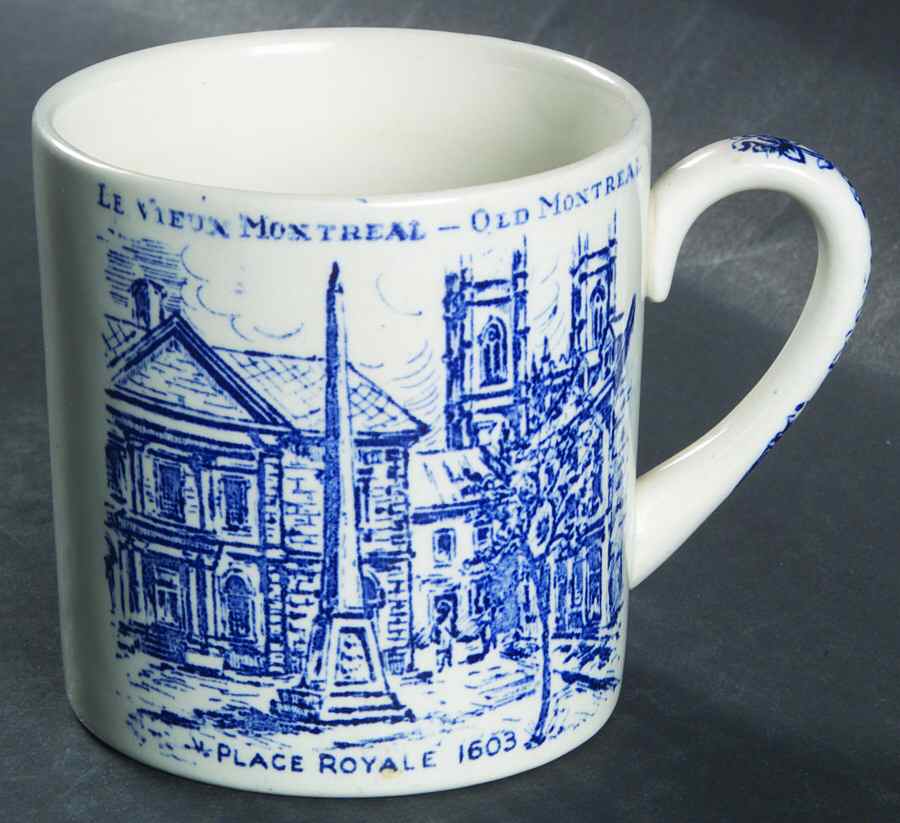 Old Montreal Blue Mug by Wood & Sons-1