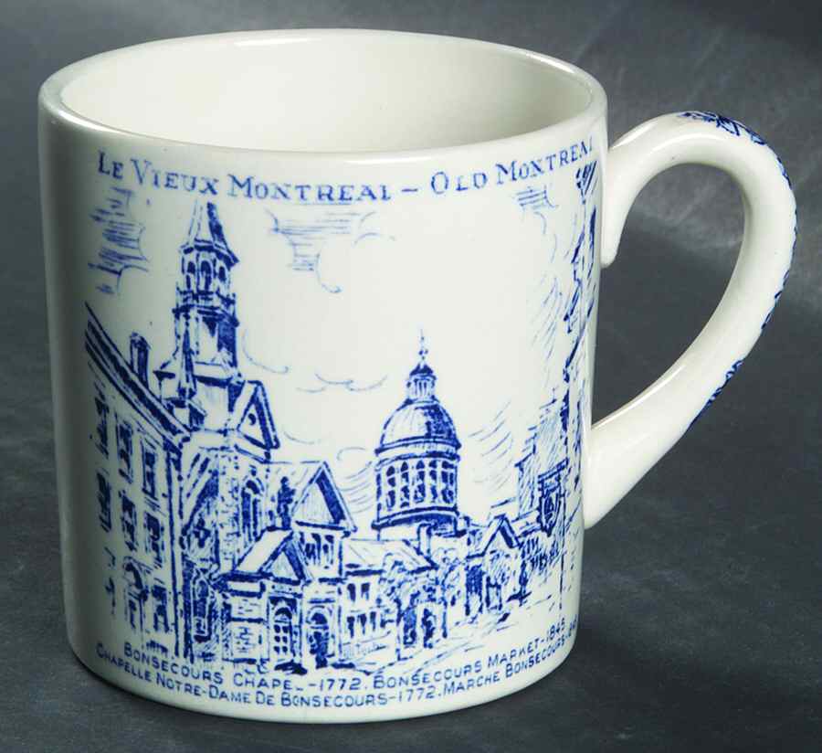 Old Montreal Blue Mug by Wood & Sons-1