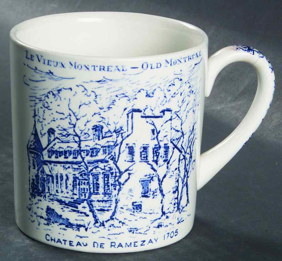 Old Montreal Blue Mug by Wood & Sons-1
